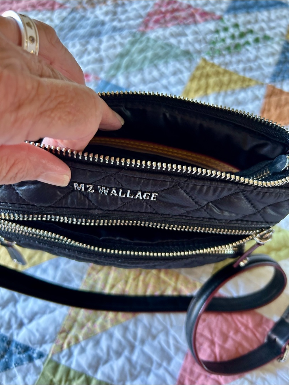 MZ Wallace downtown Crosby Black Quilted Bag - Picture 10 of 14